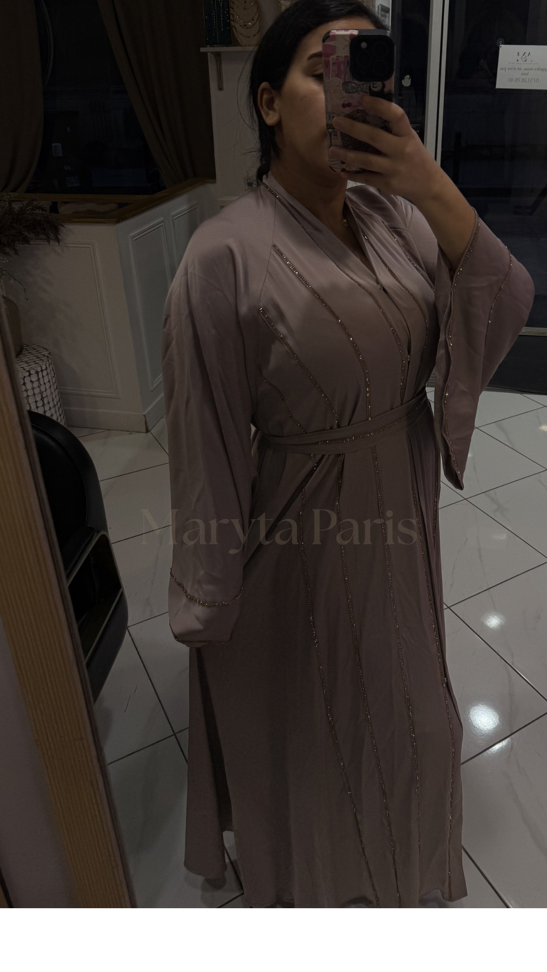 Abaya strass 56